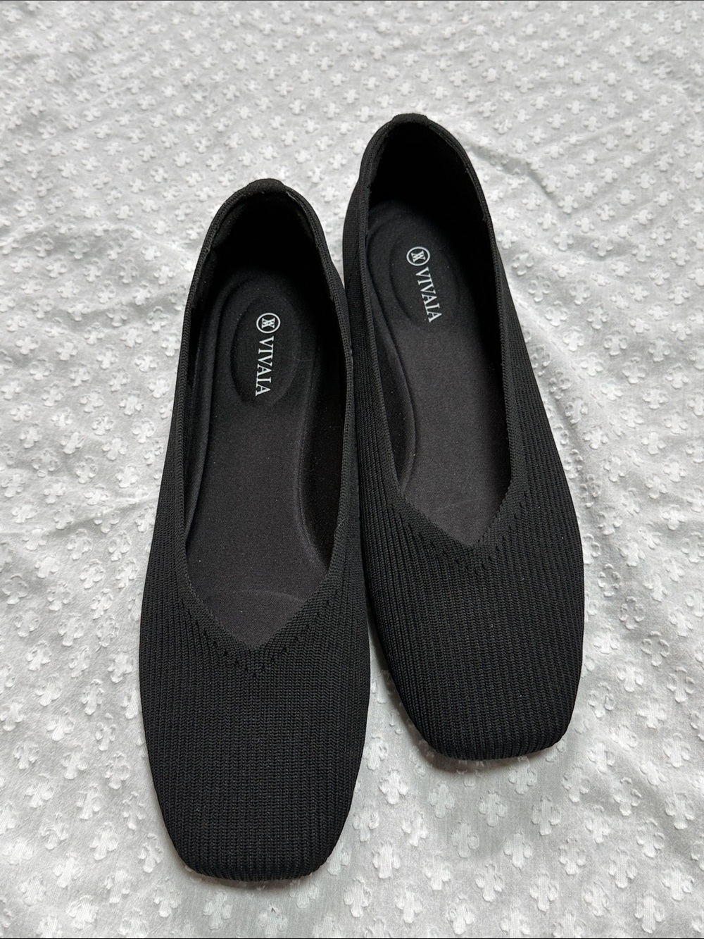 Vivaia Margot Walker Square Toe Slip On Flats Shoes size 43